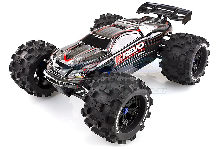 Louise 3.8&amp;quot; MT-Mcross Tyres on Black Spoke Rims - Glued Truck Wheels w/ Foam 2Pcs image 17772