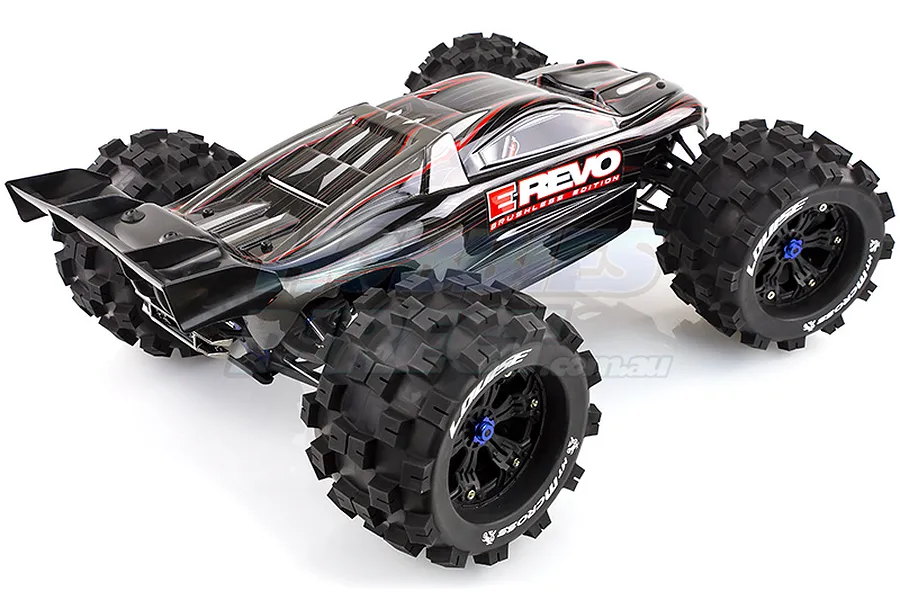 Louise 3.8&amp;quot; MT-Mcross Tyres on Black Spoke Rims - Glued Truck Wheels w/ Foam 2Pcs image 17773