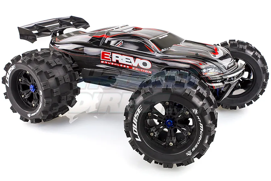 Louise 3.8&amp;quot; MT-Mcross Tyres on Black Spoke Rims - Glued Truck Wheels w/ Foam 2Pcs image 17774