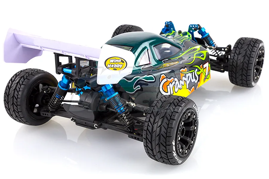 Louise 2.2&amp;quot; ST-Rocket Tyres on Black Spoke Rims - Glued Truck Wheels w/ Foam 2Pcs image 17803