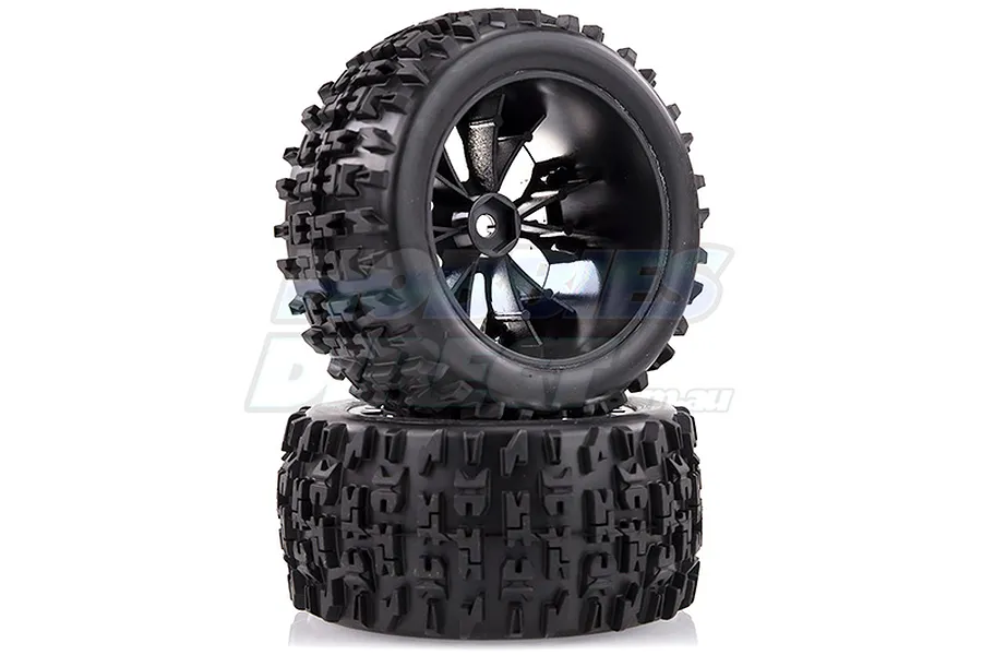 Louise 2.8&amp;quot; ST-Pioneer Tyres on Chrome Spoke Rims - Glued Truck Wheels w/ Foam 2Pcs image 3