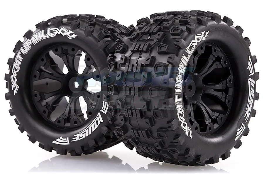 Louise 2.8&amp;quot; MT-Uphill Tyres on Black Spoke Rims - Glued Truck Wheels w/ Foam 2Pcs image 17827