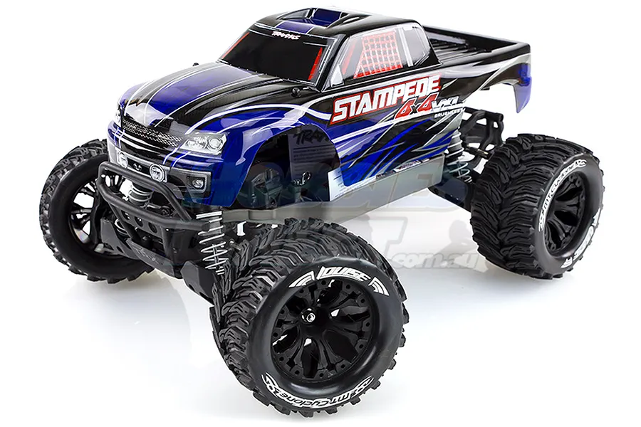 Louise 2.8&amp;quot; MT-Cyclone Tyres on Black Spoke Rims - Glued Truck Wheels w/ Foam 2Pcs image 17839