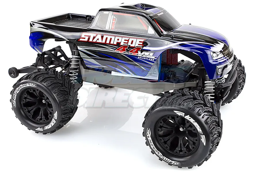 Louise 2.8&amp;quot; MT-Cyclone Tyres on Black Spoke Rims - Glued Truck Wheels w/ Foam 2Pcs image 17840