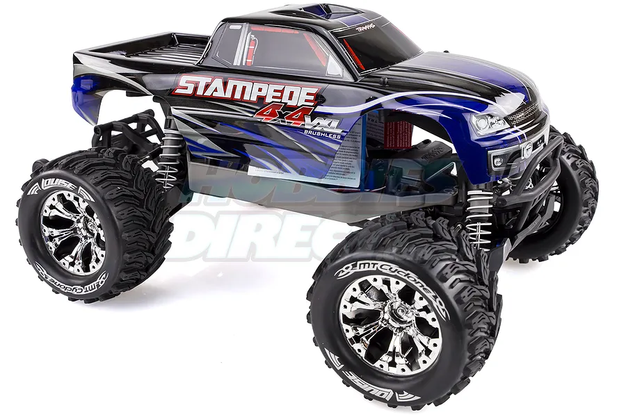 Louise 2.8&amp;quot; MT-Cyclone Tyres on Chrome Spoke Rims - Glued Truck Wheels w/ Foam 2Pcs image 5