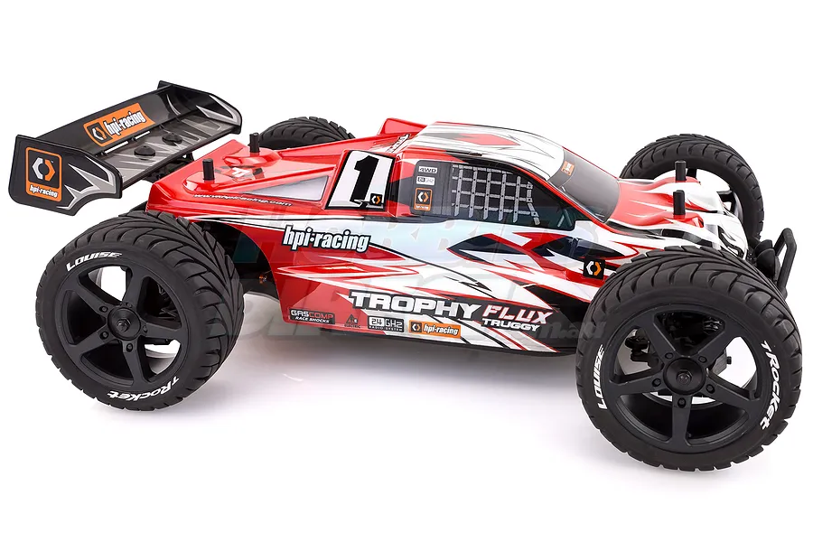 Louise 3.8&amp;quot; T-Rocket Tyres on Black Spoke Rims - Glued Truggy Wheels w/ Foam 2Pcs image 18050