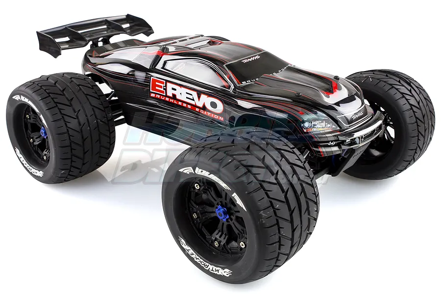Louise 3.8&amp;quot; MT-Rocket Tyres on Black Rims - Glued Wheels 2Pcs image 18142