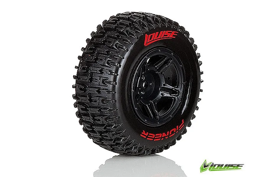 Louise 2.2/3.0&amp;quot; Pioneer Tyres on Black Rims - Glued Wheels 2Pcs image 18146