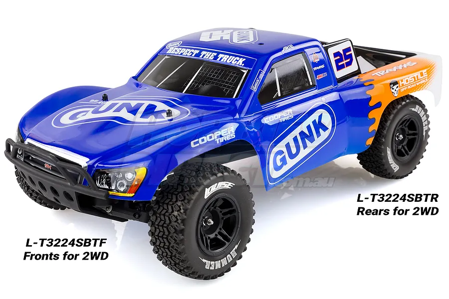 Louise 2.2/3.0&amp;quot; SC-Hummer Tyres on Black Rims - Glued Wheels 2Pcs image 18154
