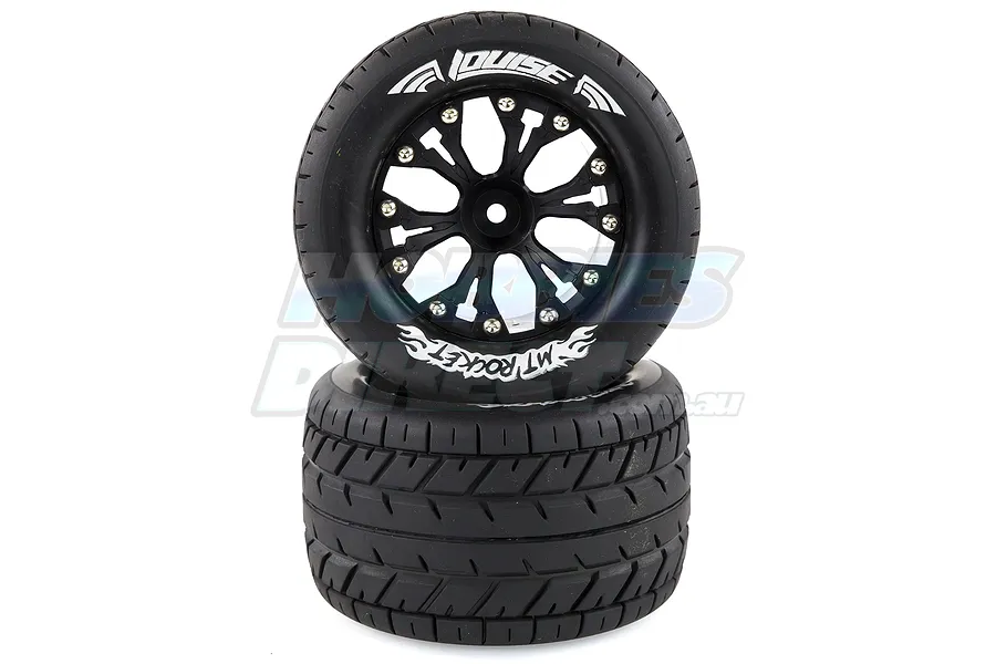 Louise 2.8&amp;quot; MT-Rocket Tyres on Black Rims - Glued Wheels 2Pcs image 2