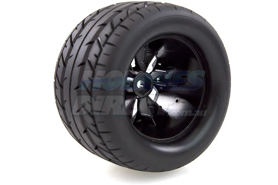 Louise 2.8&amp;quot; MT-Rocket Tyres on Black Rims - Glued Wheels 2Pcs image 3