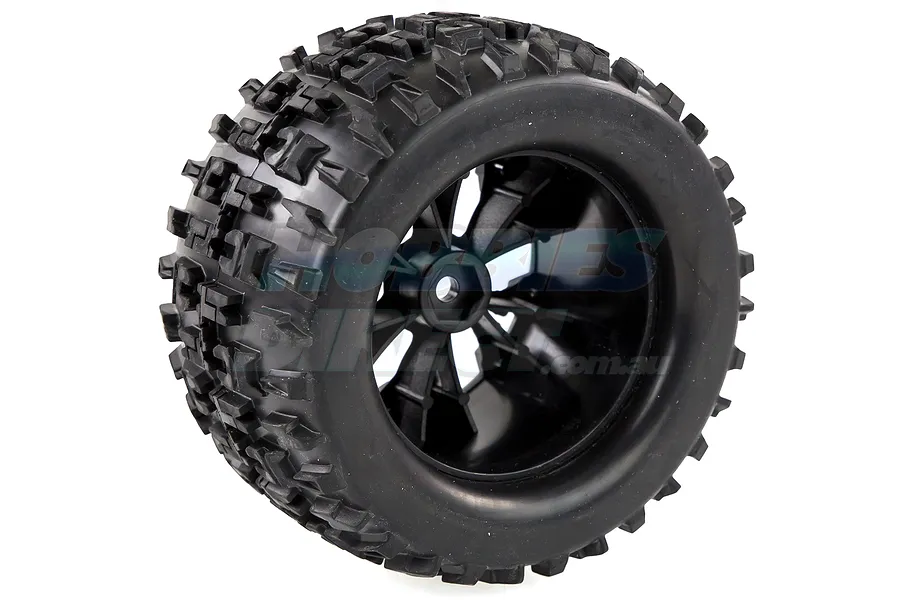 Louise 2.8&amp;quot; MT-Pioneer Tyres on Black Rims - Glued Wheels 2Pcs image 18174