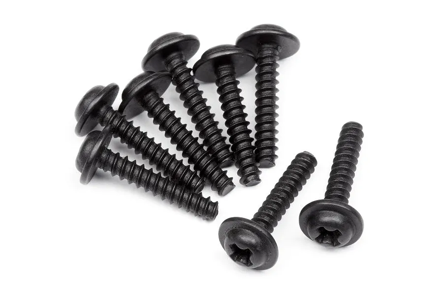 HPI 3x15mm Coarse Thread Washer Head Screws 8Pcs image 18205