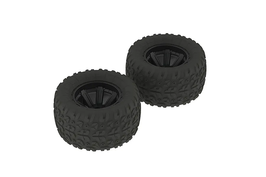 ARRMA 2.8&amp;quot; GRANITE dBoots Copperhead Tyres on Black Rims - Glued Wheels 2Pcs image 18207