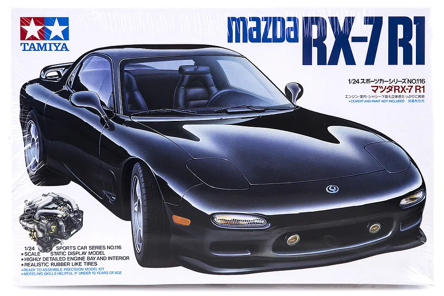 Tamiya 1/24 Mazda RX-7 R1 Scaled Plastic Model Kit image 18381