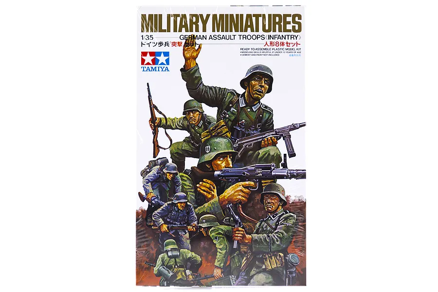 Tamiya 1/35 German WWII Assault Infantry Troops Set Scaled Plastic Model Kit image 18420