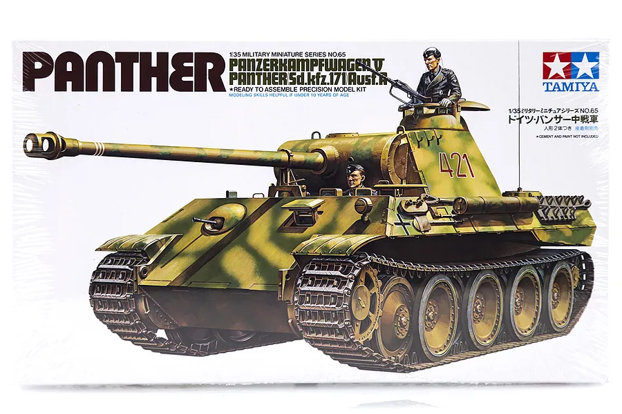Tamiya 1/35 German Panzerkampfwagen V (Sk.Kfz. 171) Ausf.A Panther Tank Scaled Plastic Model Kit image 18423