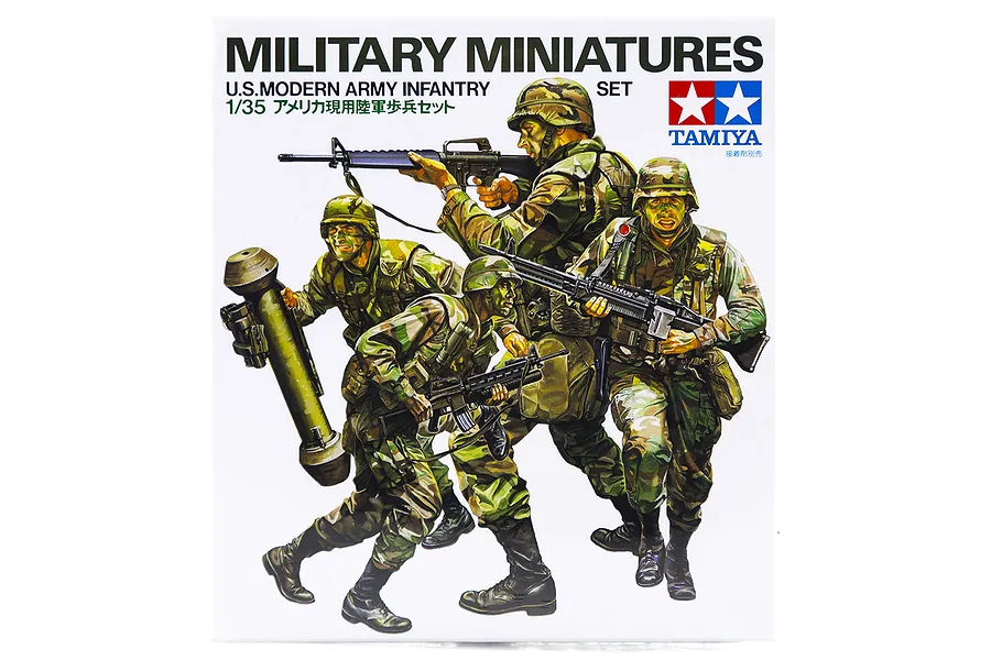 Tamiya 1/35 U.S. Modern Army Infantry Set Scaled Plastic Model Kit image 18433