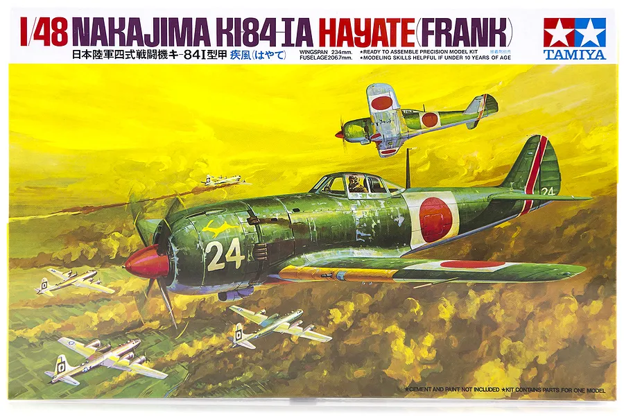 Tamiya 1/48 Nakajima KI-84-IA Hayate (Frank) Fighter Scaled Plastic Model Kit image 18478