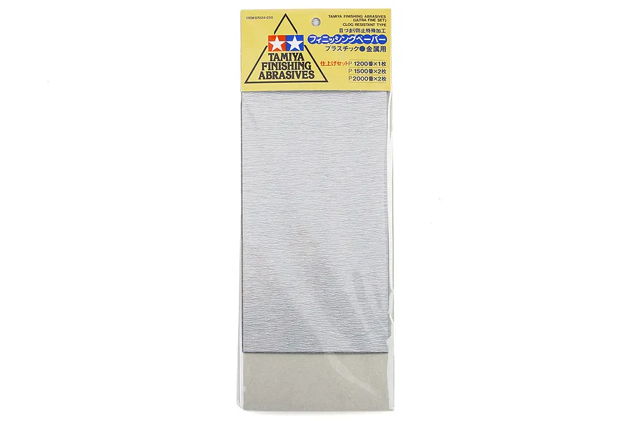 Tamiya Sand Paper Finishing 1200,1500,2000 Grit Set image 18502