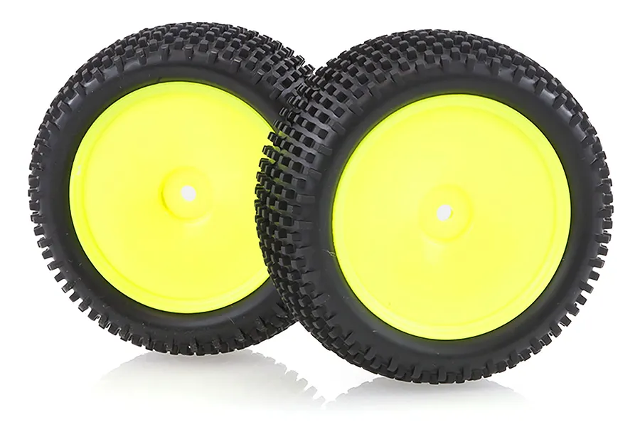 HSP 2.3&amp;quot; Mongoose Rear Knobby Tyres on Yellow Dish Rims - Wheels 2Pcs image 18690