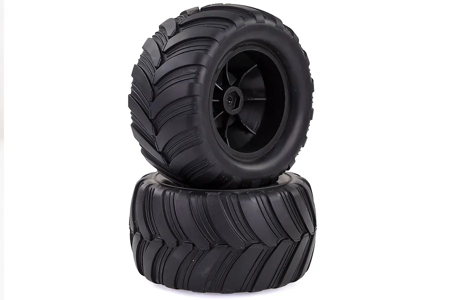 HSP 2.2&amp;quot; Crusher Off Road Tyres on Black Rims - Wheels 2Pcs image 18696