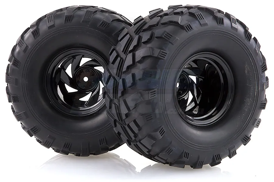 HSP 2.2&amp;quot; Crusher Off Road Tyres on Black Rims - Wheels 2Pcs image 18709