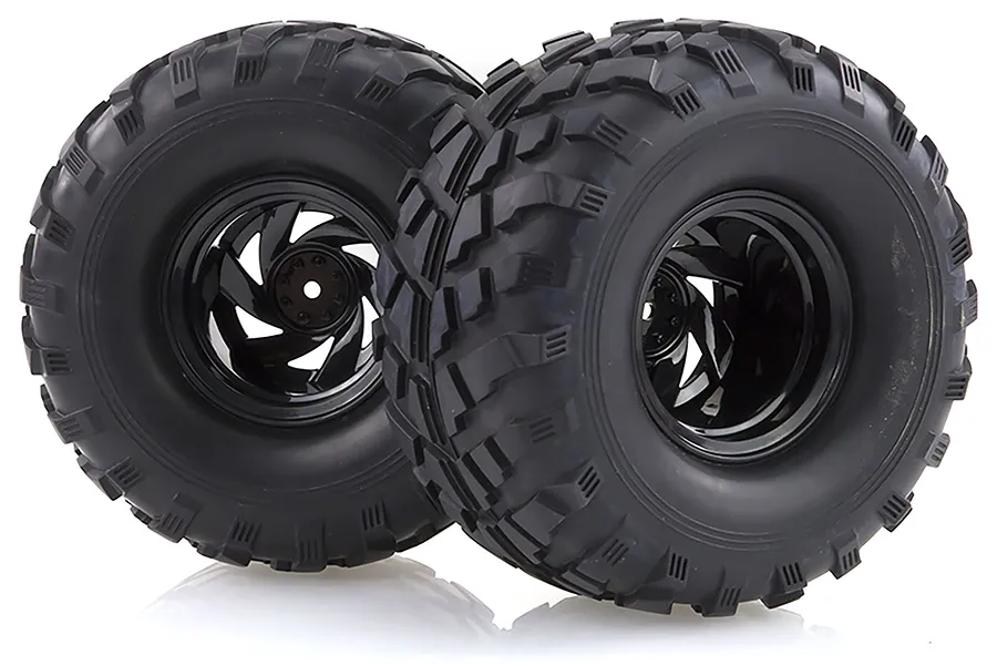 HSP 2.2&amp;quot; Crusher Off Road Tyres on Black Rims - Wheels 2Pcs image 18710