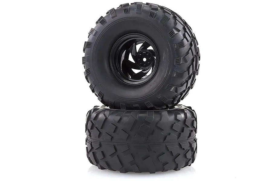 HSP 2.2&amp;quot; Crusher Off Road Tyres on Black Rims - Wheels 2Pcs image 18711