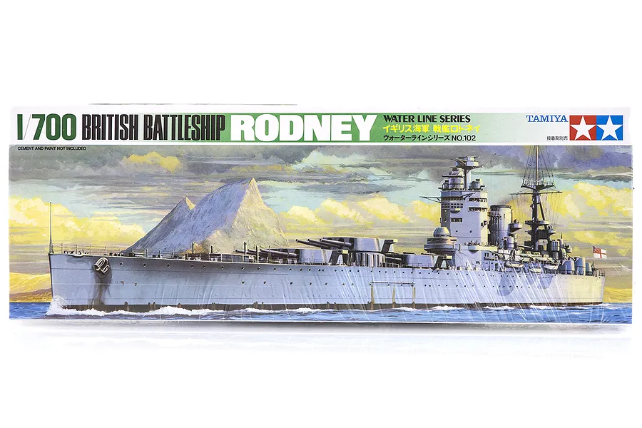 Tamiya 1/700 British Rodney Battleship (Waterline Series) Scaled Plastic Model Kit image 18719