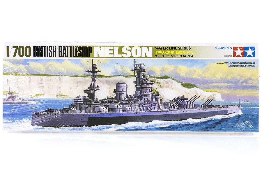 Tamiya 1/700 British Nelson Battleship (Waterline Series) Plastic Model Kit image 18720