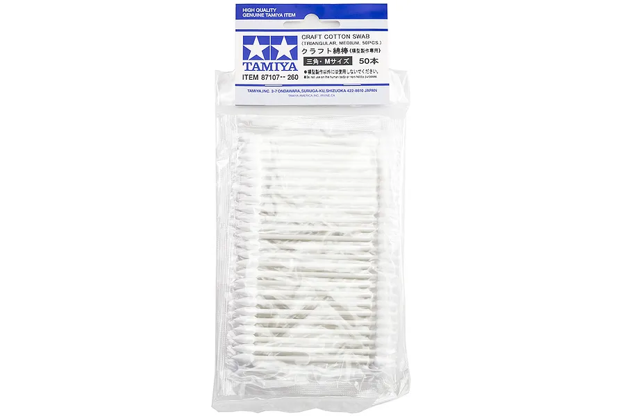 Tamiya Craft Cotton Medium Triangular Swabs 50Pcs image 18722