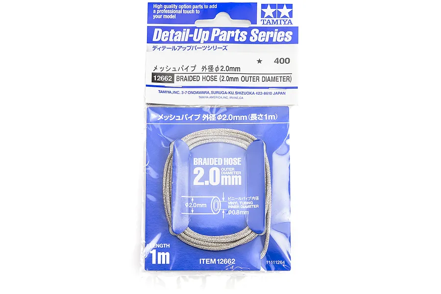 Tamiya Braided Hose 2.0mm (Outer Diameter) image 18727