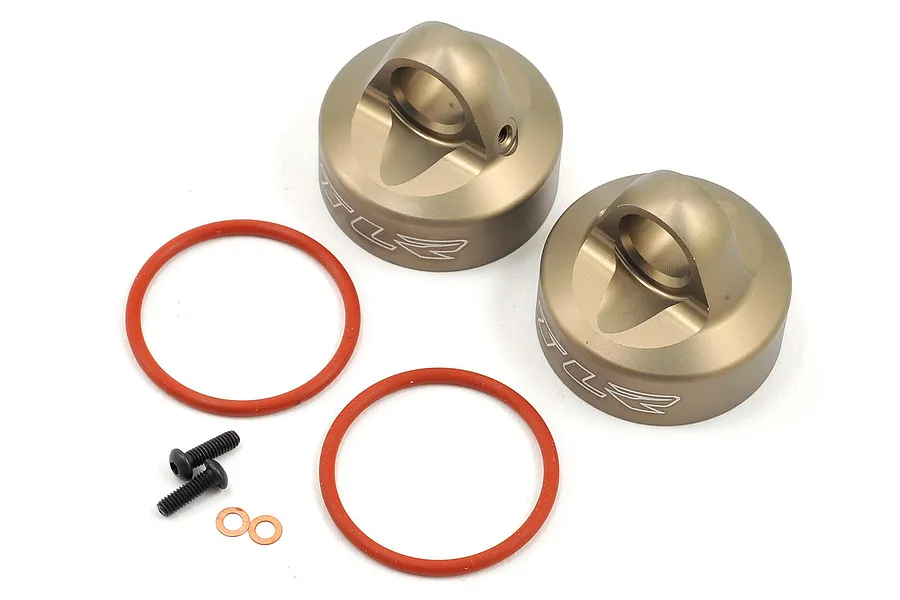 TLR Gunmetal Aluminium Shock Caps w/ O-Rings 2Pcs image 18905
