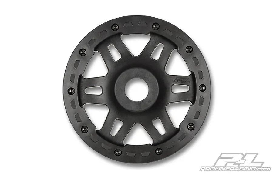 Pro-Line 4.7/5.5&amp;quot; 5T/5SC Front Split 6 Black Beadlock Rims 2Pcs image 18917
