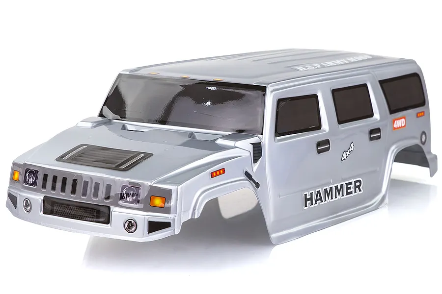 HSP 1/10 RC4 Hummer Truck Painted Silver Body Shell image 18930