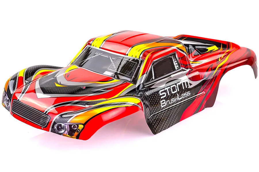 HSP 1/10 Storm Short Course Truck Painted Red Body Shell image 18941