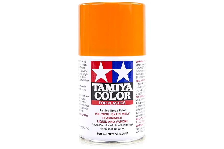 Tamiya TS-98 Pure Orange Lacquer Spray Paint 100ml image 18992