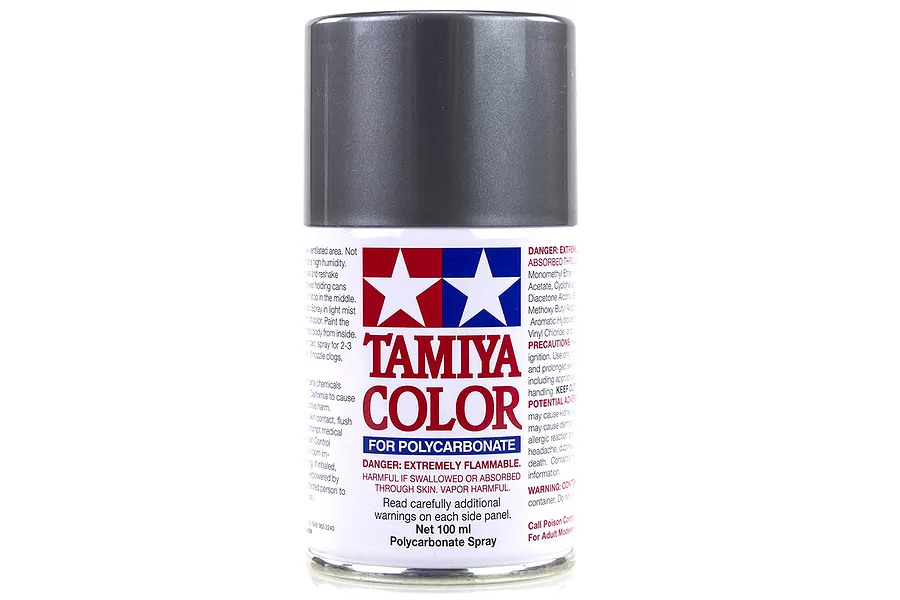 Tamiya PS-63 Bright Gunmetal Polycarbonate Spray Paint 100ml image 18994