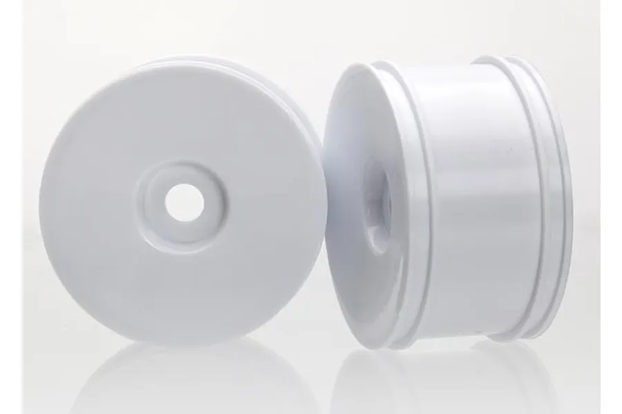 Traxxas 3.3&amp;quot; Front White Dyeable Dish Rims 2Pcs image 19225