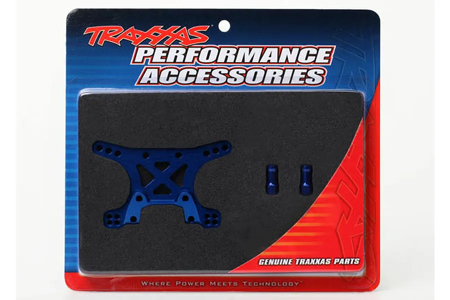 Traxxas Front Blue 7075-T6 Aluminium Shock Tower &amp;amp; Shock Mount Bracket image 19230