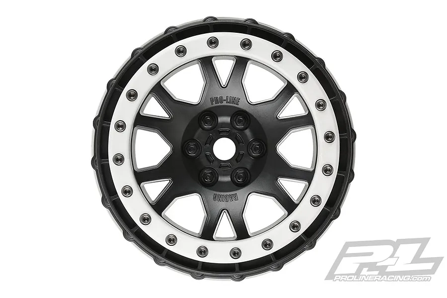 Pro-Line 4.0/5.5&amp;quot; Impulse Pro-Loc Black Rims - Grey Beadlocked Wheels 2Pcs image 19328