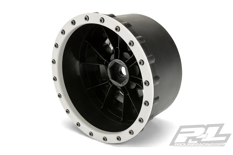 Pro-Line 4.0/5.5&amp;quot; Impulse Pro-Loc Black Rims - Grey Beadlocked Wheels 2Pcs image 19331