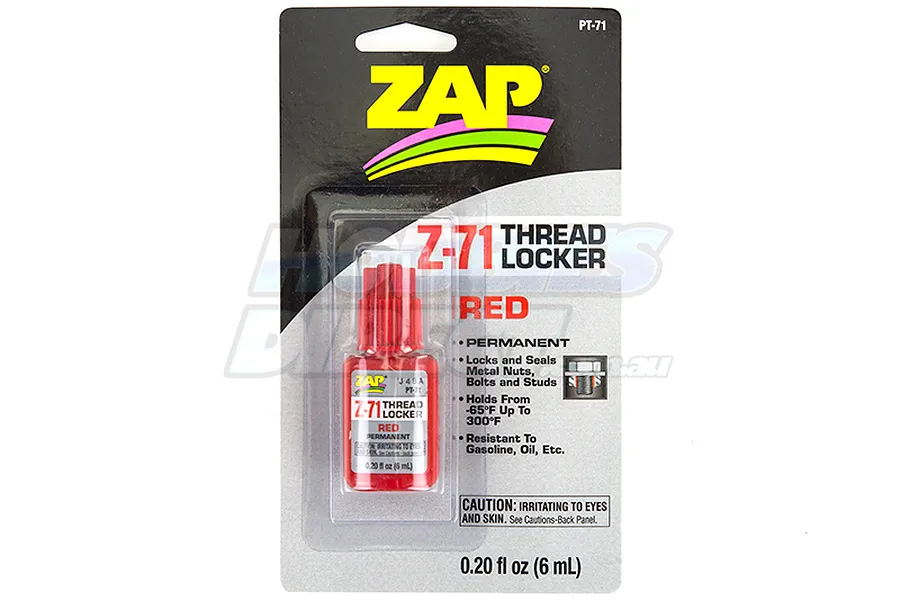 Zap Red Permanent Strength Thread Lock 6ml image 19481