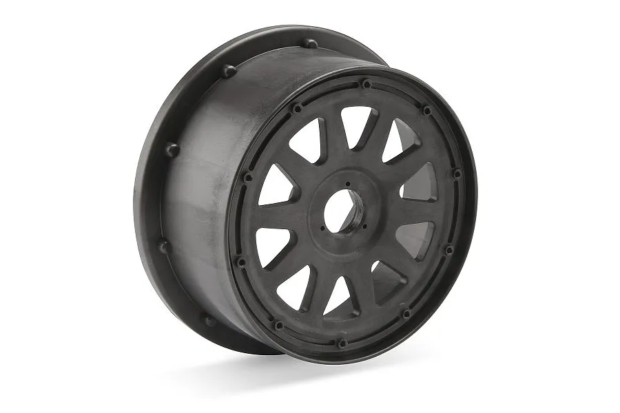 HPI 4.7/5.5&amp;quot; Baja 5T/5SC Front TR-10 Gunmetal Rims 2Pcs image 19513