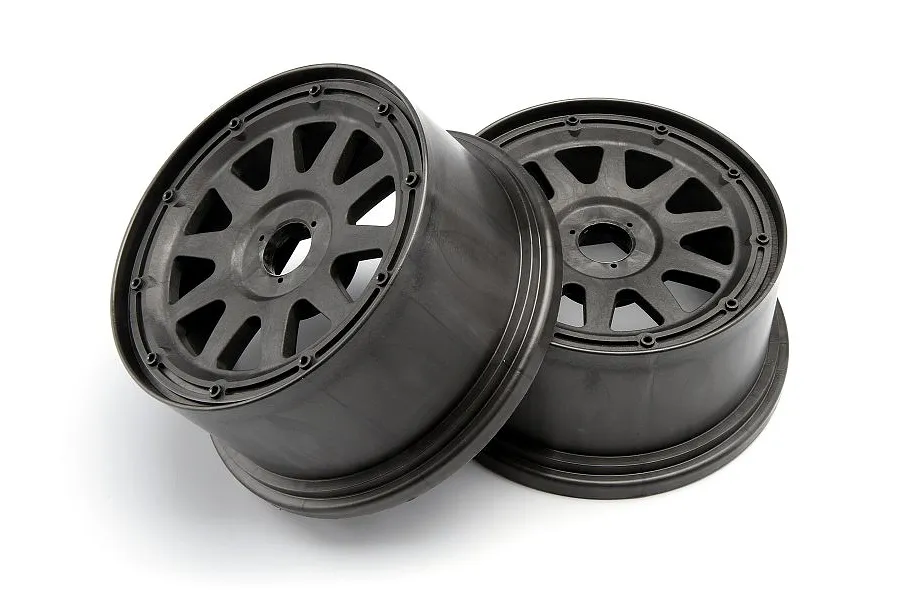 HPI 4.7/5.5&amp;quot; Baja 5T/5SC Rear TR-10 Gunmetal Rims 2Pcs image 19520