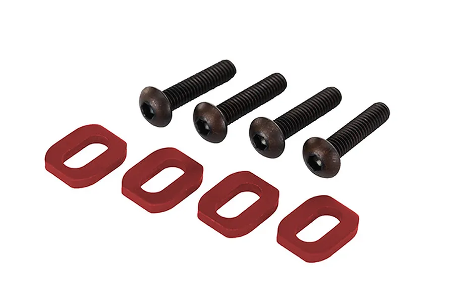 Traxxas Red Aluminium Motor Mount Spacers w/ Screws image 19643