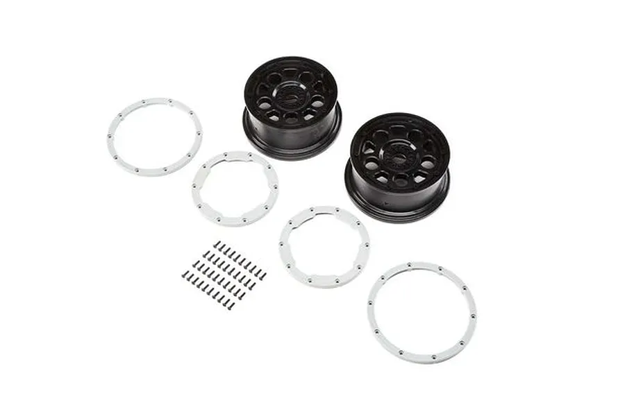 Losi 4.7/5.5&amp;quot; DBXL-E Black Rims 2Pcs image 19720