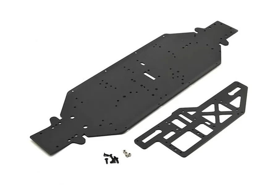 Losi Black 4mm Aluminium DBXL-E Chassis w/ Brace image 19721