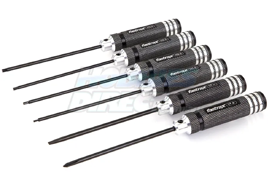 FastRax 1.5, 2.0, 2.5, 3.0mm Hex Driver &amp;amp; Phillips, Flat head Screwdriver Set 6Pcs image 19755